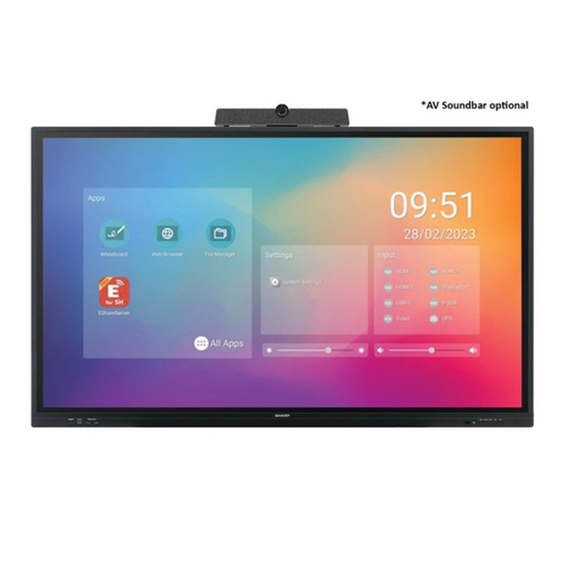 Sharp PN-LC862 Pantalla plana para señalización digital 2,18 m (86") LCD Wifi 450 cd / m² 4K Ultra HD Negro Pantalla táctil Procesador incorporado Android 11 16/7