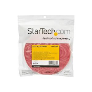 Alternative view of StarTech.com 7,5m - Bobina de Gancho y Bucle - Rojo