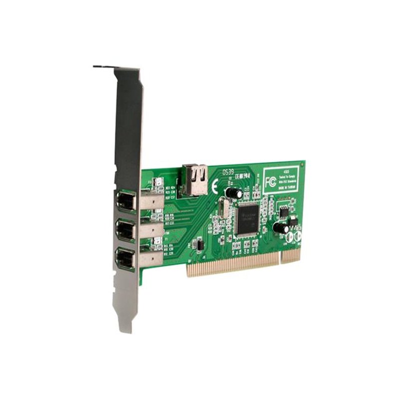StarTech.com Adaptador Tarjeta Controladora FireWire 400 PCI 4 Puertos FW 6 Pin Chipset TI - IEEE 1394a