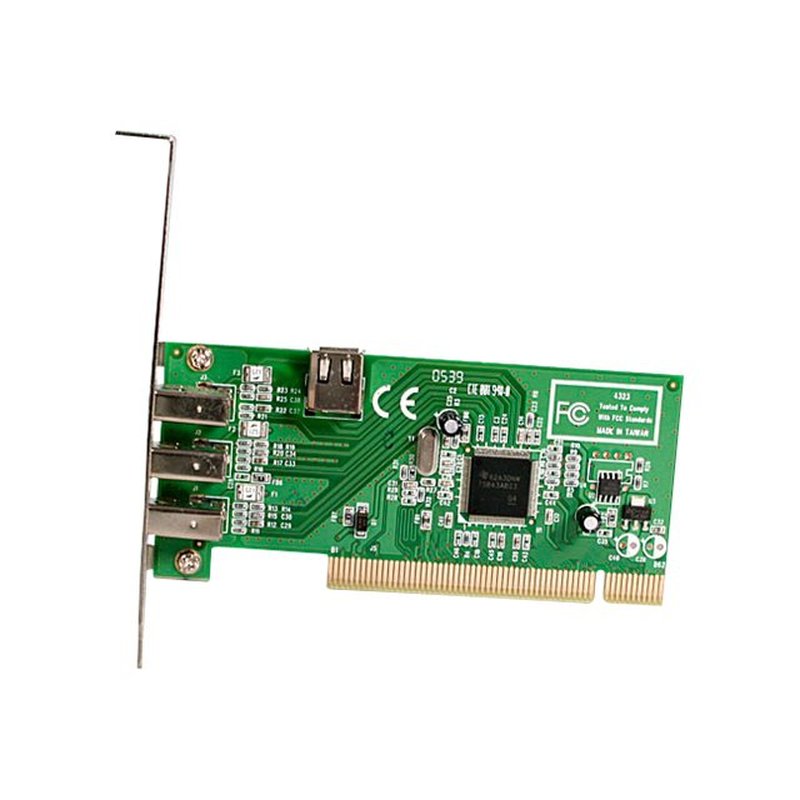 StarTech.com Adaptador Tarjeta Controladora FireWire 400 PCI 4 Puertos FW 6 Pin Chipset TI - IEEE 1394a - Imagen 2