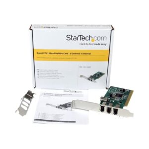 StarTech.com Adaptador Tarjeta Controladora FireWire 400 PCI 4 Puertos FW 6 Pin Chipset TI - IEEE 1394a