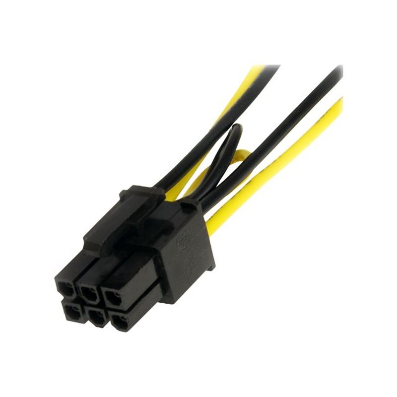StarTech.com Cable Adaptador 15cm Alimentación SATA a Conector 6 Pines de Corriente de Tarjeta Gráfica PCI Express PCIe