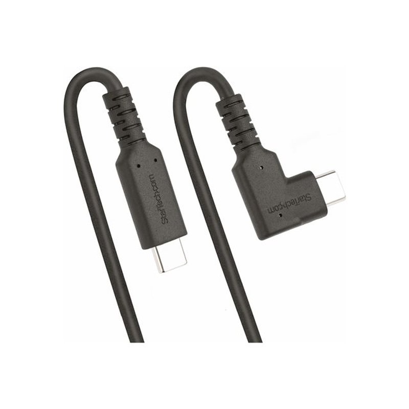 StarTech.com Cable de 1m USB-C Resistente Acodado a la Derecha - USB 3.2 Gen 2 (10 Gbps) - Cable de Transferencia USB Tipo C - DP de Modo Alt 4K 60Hz - PD 100W - Cable USBC de 90 Grados - Imagen 3