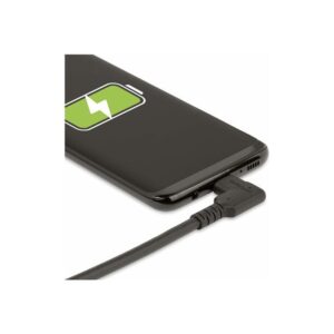 StarTech.com Cable de 1m USB-C Resistente Acodado a la Derecha - USB 3.2 Gen 2 (10 Gbps) - Cable de Transferencia USB Tipo C - DP de Modo Alt 4K 60Hz - PD 100W - Cable USBC de 90 Grados