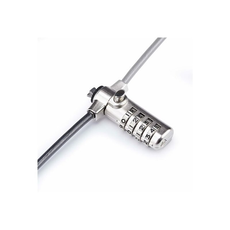 StarTech.com Cable de Seguridad Delgado para Portátil Compatible con Noble Wedge® de 1,5m - Cable Antirrobo para Portátil con Candado de Combinación - Cable Resistente a los Cortes - Imagen 3