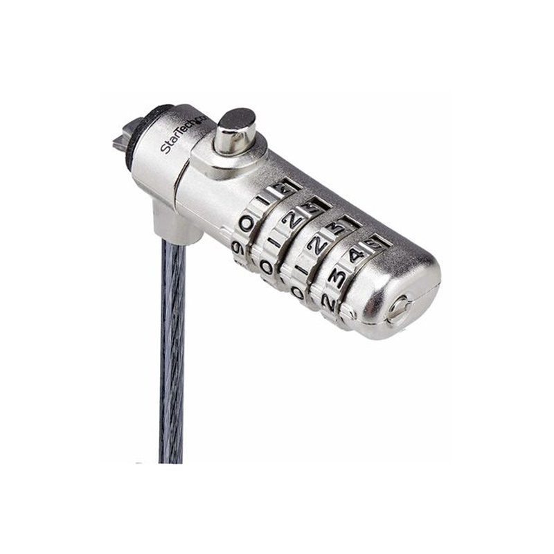 StarTech.com Cable de Seguridad Delgado para Portátil Compatible con Noble Wedge® de 1,5m - Cable Antirrobo para Portátil con Candado de Combinación - Cable Resistente a los Cortes - Imagen 5