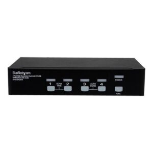 StarTech.com Conmutador Switch KVM de 4 Puertos de Vídeo DVI con Doble Enlace - Audio USB 2.0