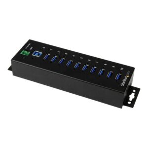 StarTech.com Hub Industrial de 10 Puertos USB 3.0 con Protección Antiestática ESD y Protección de Picos de 350W StarTech.com Hub Industrial de 10 Puertos USB 3.0 con Protección Antiestática ESD y Protección de Picos de 350W