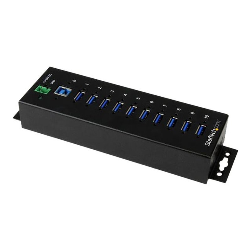StarTech.com Hub Industrial de 10 Puertos USB 3.0 con Protección Antiestática ESD y Protección de Picos de 350W StarTech.com Hub Industrial de 10 Puertos USB 3.0 con Protección Antiestática ESD y Protección de Picos de 350W - Imagen 3