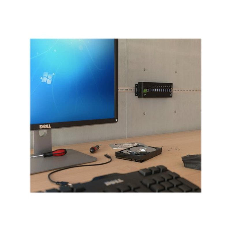 StarTech.com Hub Industrial de 10 Puertos USB 3.0 con Protección Antiestática ESD y Protección de Picos de 350W StarTech.com Hub Industrial de 10 Puertos USB 3.0 con Protección Antiestática ESD y Protección de Picos de 350W - Imagen 8