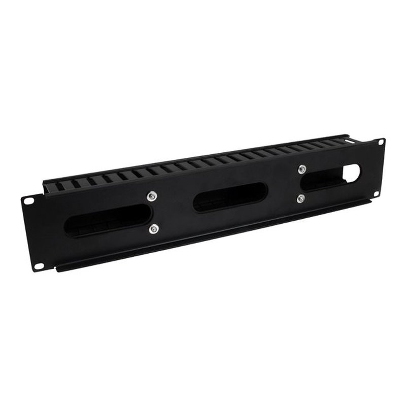 StarTech.com Panel Canaleta Horizontal de 2U con Cubierta para Gestión de Cableado en Racks y Perforaciones Laterales - Imagen 2