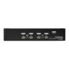 StarTech.com Switch Conmutador KVM de 4 Puertos DisplayPort - 4K 60Hz - para Una Pantalla - Switch KVM de 4 Puertos DP 1.2 con Hub Ladrón USB 2.0 y Audio - Dell, HP, Apple - TAA