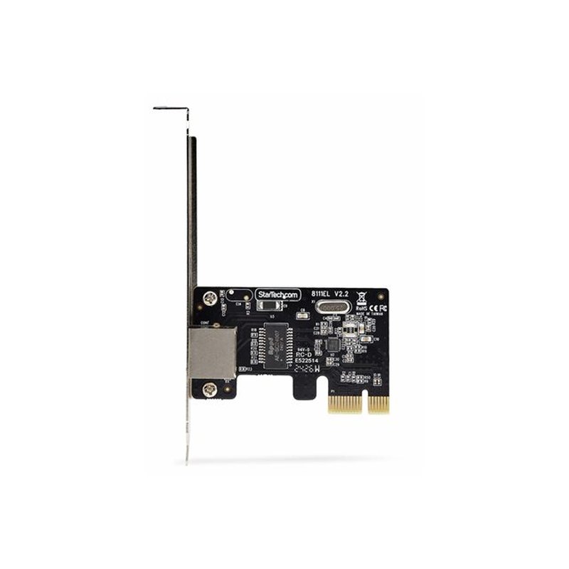 StarTech.com Tarjeta de Red PCI Express de 1 Puerto Gigabit - Adaptador Ethernet PCIe RJ45 - 10/100/1000Mbps - Tarjeta LAN - Realtek RTL8111H - Windows y Linux - TAA