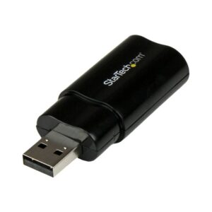 StarTech.com Tarjeta de Sonido Estéreo USB Externa Adaptador Conversor - Negro