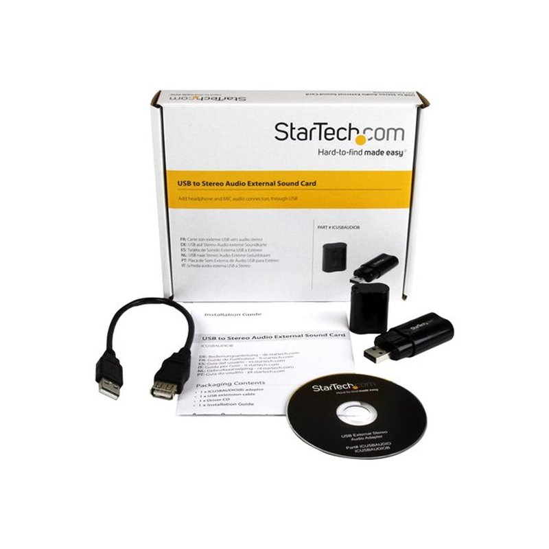 StarTech.com Tarjeta de Sonido Estéreo USB Externa Adaptador Conversor - Negro - Imagen 4