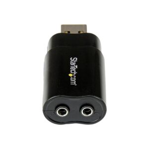 StarTech.com Tarjeta de Sonido Estéreo USB Externa Adaptador Conversor - Negro