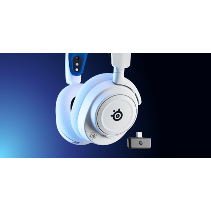 Steelseries ARCTIS NOVA 7P WHITE Auriculares Inalámbrico Diadema Juego Bluetooth Azul, Blanco - Imagen 4