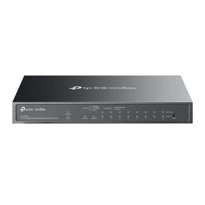 TP-Link Omada ES210GMP switch Gestionado Gigabit Ethernet (10/100/1000) Energía sobre Ethernet (PoE) Negro