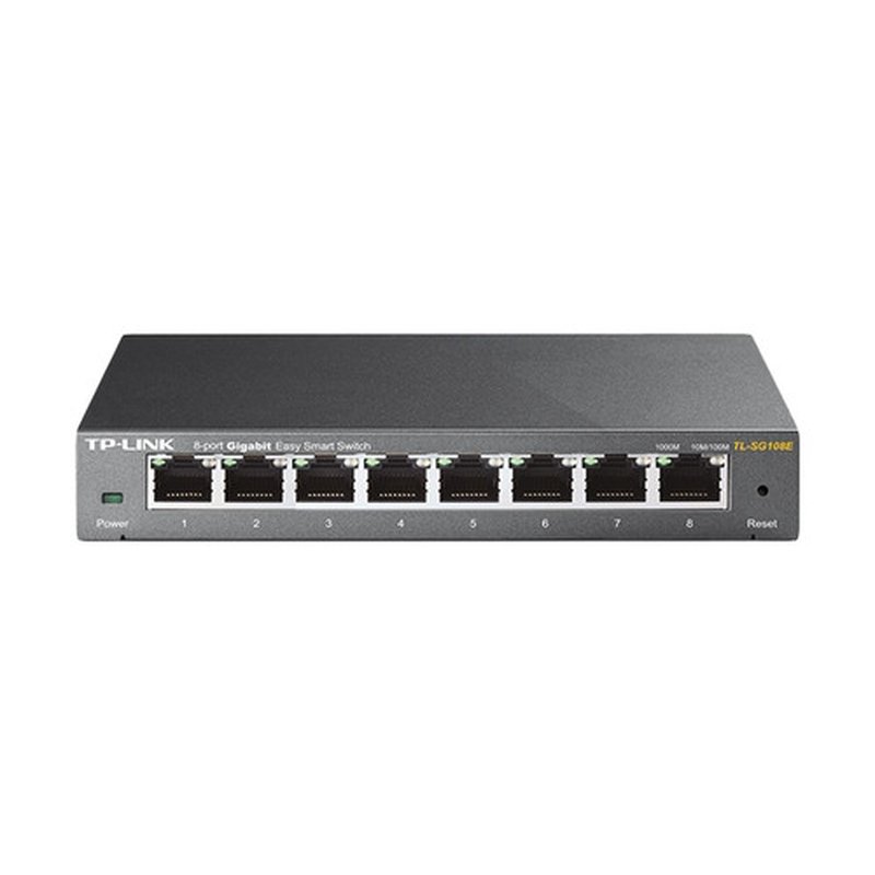 TP-Link TL-SG108E switch No administrado L2 Gigabit Ethernet (10/100/1000) Negro TP-Link TL-SG108E switch No administrado L2 Gigabit Ethernet (10/100/1000) Negro