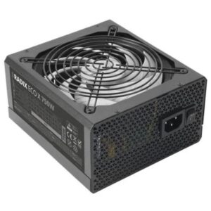 Tacens RADIX ECO X 750, Fuente Alimentación PC ATX 750W, 6 Años Garantía, 87% Eficiencia, Tecnologías SMD y DC-DC, Ventilador Ultra-silencioso AI-RPM 140mm FDB, Cables Planos Extralargos, Negro