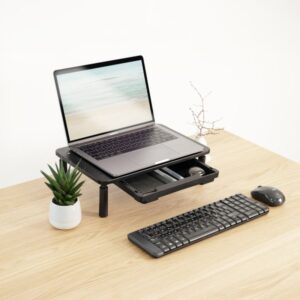 TooQ Soporte Elevador Multiusos para Monitor/Portátil, Negro