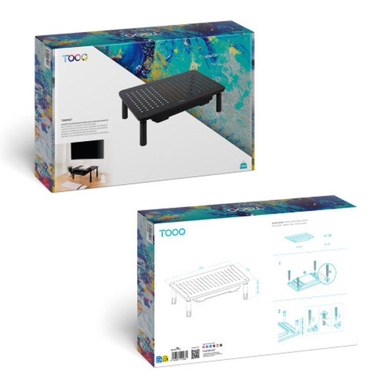 TooQ Soporte Elevador Multiusos para Monitor/Portátil, Negro TooQ Soporte Elevador Multiusos para Monitor/Portátil, Negro - Imagen 8