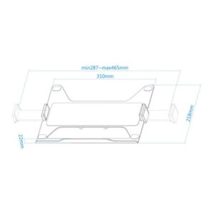 TooQ TQLH1117-B soporte para ordenador portátil Soporte articulado con bandeja para ordenador portátil Negro 43,9 cm (17.3")