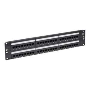 Tripp Lite N252-048 Panel de Conexiones Cat5 / Cat6 110 de 48 Puertos, para Instalación en 2U de Rack, 568B, Ethernet RJ45