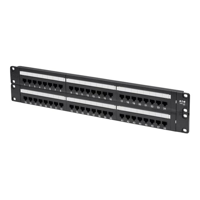 Tripp Lite N252-048 Panel de Conexiones Cat5 / Cat6 110 de 48 Puertos, para Instalación en 2U de Rack, 568B, Ethernet RJ45 - Imagen 2