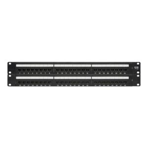 Tripp Lite N252-048 Panel de Conexiones Cat5 / Cat6 110 de 48 Puertos, para Instalación en 2U de Rack, 568B, Ethernet RJ45