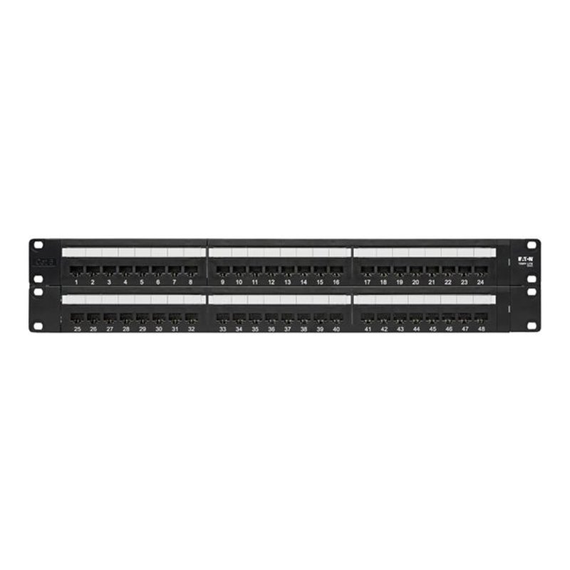 Tripp Lite N252-048 Panel de Conexiones Cat5 / Cat6 110 de 48 Puertos, para Instalación en 2U de Rack, 568B, Ethernet RJ45 - Imagen 3