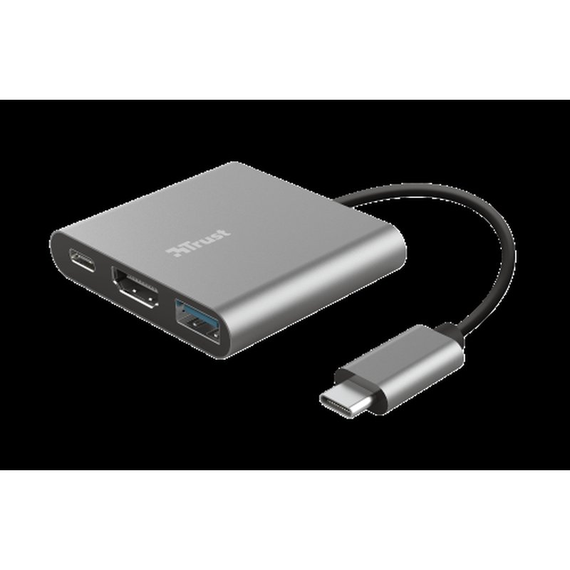 Trust Dalyx USB 3.2 Gen 1 (3.1 Gen 1) Type-C 5 Mbit/s Aluminio, Negro Trust Dalyx USB 3.2 Gen 1 (3.1 Gen 1) Type-C 5 Mbit/s Aluminio, Negro