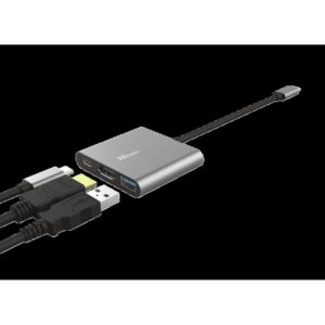 Trust Dalyx USB 3.2 Gen 1 (3.1 Gen 1) Type-C 5 Mbit/s Aluminio, Negro Trust Dalyx USB 3.2 Gen 1 (3.1 Gen 1) Type-C 5 Mbit/s Aluminio, Negro