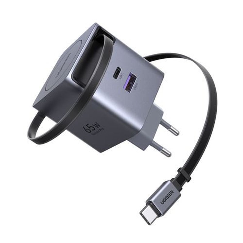 UGREEN 45W 1C1A GAN FAST CHARGER WITH RETRACTABLE USB-C CABLE