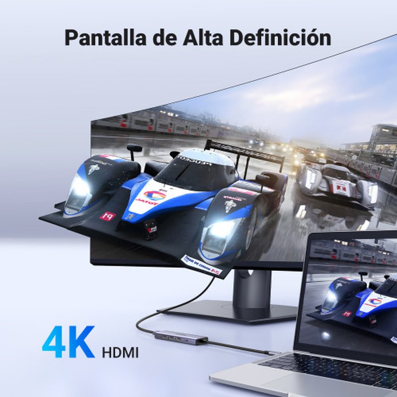 Ugreen 15596 base para portátil y replicador de puertos Alámbrico USB 3.2 Gen 1 (3.1 Gen 1) Type-A + Type-C Aluminio Ugreen 15596 base para portátil y replicador de puertos Alámbrico USB 3.2 Gen 1 (3.1 Gen 1) Type-A + Type-C Aluminio - Imagen 6