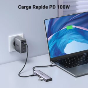 Ugreen 15596 base para portátil y replicador de puertos Alámbrico USB 3.2 Gen 1 (3.1 Gen 1) Type-A + Type-C Aluminio Ugreen 15596 base para portátil y replicador de puertos Alámbrico USB 3.2 Gen 1 (3.1 Gen 1) Type-A + Type-C Aluminio