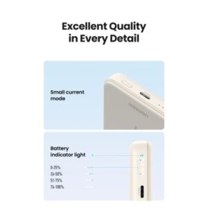 Ugreen 25208 batería externa 10000 mAh Cargador inalámbrico Beige Ugreen 25208 batería externa 10000 mAh Cargador inalámbrico Beige