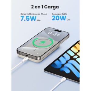 Ugreen 25208 batería externa 10000 mAh Cargador inalámbrico Beige Ugreen 25208 batería externa 10000 mAh Cargador inalámbrico Beige