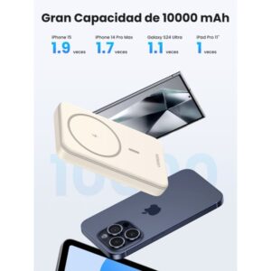 Ugreen 25208 batería externa 10000 mAh Cargador inalámbrico Beige Ugreen 25208 batería externa 10000 mAh Cargador inalámbrico Beige