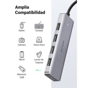 Ugreen 70336 hub de interfaz USB 3.2 Gen 1 (3.1 Gen 1) Type-C 5000 Mbit/s Ugreen 70336 hub de interfaz USB 3.2 Gen 1 (3.1 Gen 1) Type-C 5000 Mbit/s