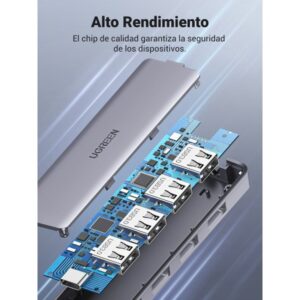 Ugreen 70336 hub de interfaz USB 3.2 Gen 1 (3.1 Gen 1) Type-C 5000 Mbit/s Ugreen 70336 hub de interfaz USB 3.2 Gen 1 (3.1 Gen 1) Type-C 5000 Mbit/s