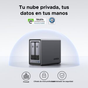 Ugreen NASync DXP2800 NAS System 2-Bay Compacto Intel® N N100 8 GB DDR5 0 TB UGOS Pro Negro Ugreen NASync DXP2800 NAS System 2-Bay Compacto Intel® N N100 8 GB DDR5 0 TB UGOS Pro Negro