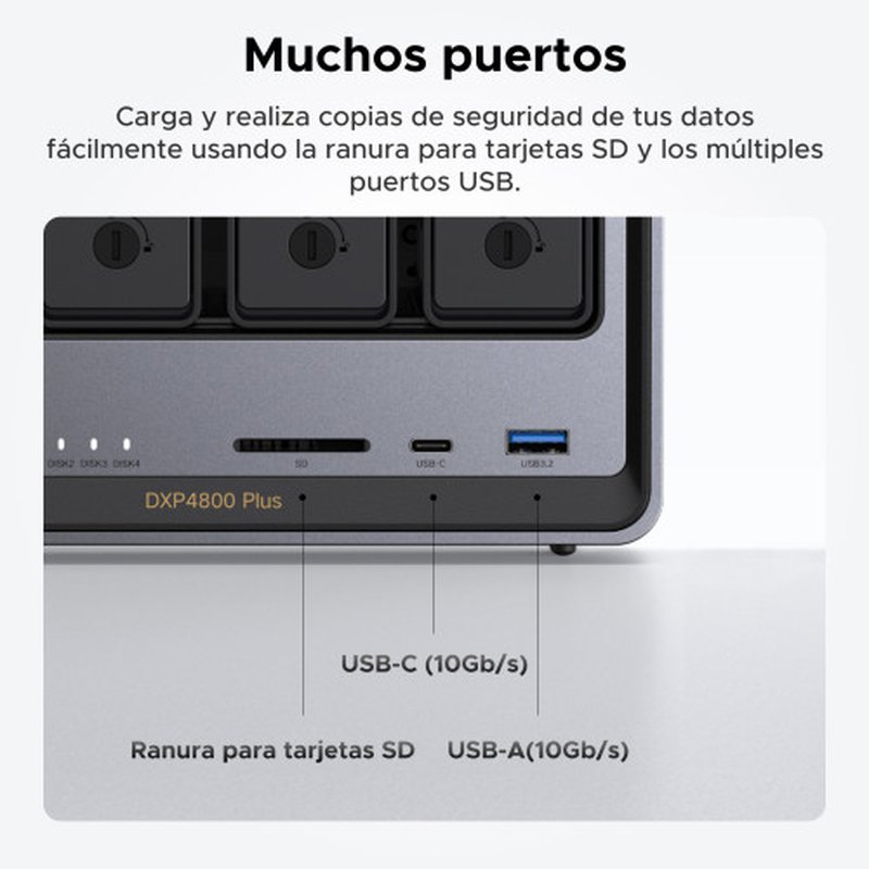 Ugreen NASync DXP4800 Plus NAS Escritorio Intel® Pentium® Gold 8505 8 GB DDR5 0 TB UGOS PRO Ugreen NASync DXP4800 Plus NAS Escritorio Intel® Pentium® Gold 8505 8 GB DDR5 0 TB UGOS PRO - Imagen 7