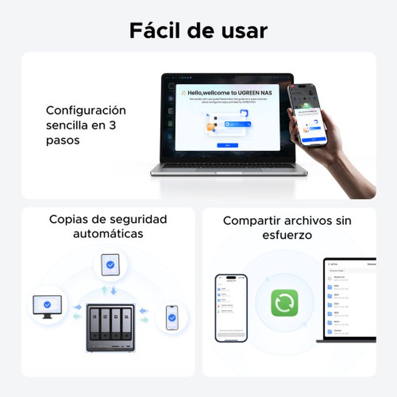 Ugreen NASync DXP4800 Plus NAS Escritorio Intel® Pentium® Gold 8505 8 GB DDR5 0 TB UGOS PRO Ugreen NASync DXP4800 Plus NAS Escritorio Intel® Pentium® Gold 8505 8 GB DDR5 0 TB UGOS PRO - Imagen 9