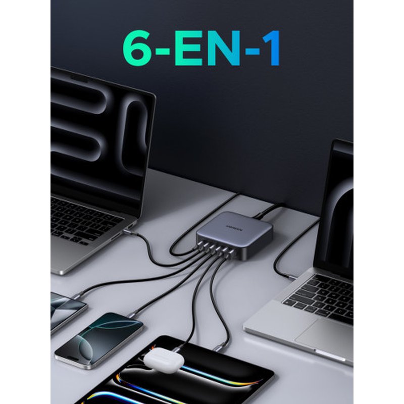 Ugreen Nexode Universal Negro, Gris Corriente alterna Carga rápida Interior Ugreen Nexode Universal Negro, Gris Corriente alterna Carga rápida Interior - Imagen 12