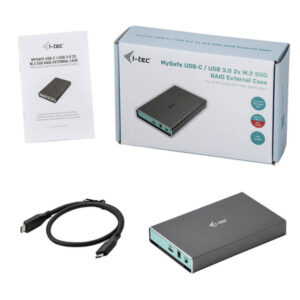 i-tec MySafe USB 3.0 / USB-C 3.1 Gen. 2 Caja de dos bahías