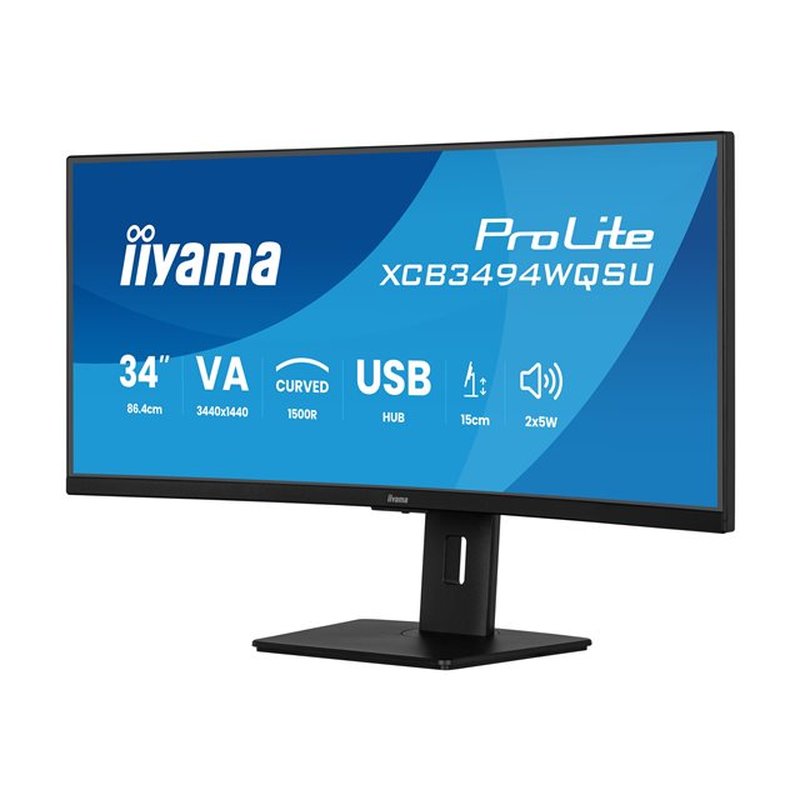 iiyama ProLite XCB3494WQSU-B1 pantalla para PC 86,4 cm (34") 3440 x 1440 Pixeles UltraWide Quad HD LED Negro - Imagen 2