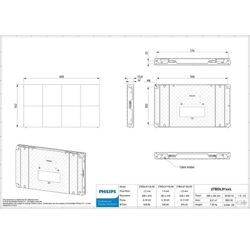 PHILIPS CABINET 9000 SERIES 1.5 COOPER 650 NITS /24/7 / 2 YRS WARR (27BDL9015L/00#C) - BATCH:NPZ220404034S PHILIPS CABINET 9000 SERIES 1.5 COOPER 650 NITS /24/7 / 2 YRS WARR (27BDL9015L/00#C) - BATCH:NPZ220404034S - Imagen 2