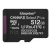 Kingston Technology 512GB micSDXC Canvas Select Plus Gen3 150R A1 (Adaptador de SD no incluido)