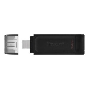 Kingston Technology DataTraveler 70 unidad flash USB 64 GB USB Tipo C 3.2 Gen 1 (3.1 Gen 1) Negro